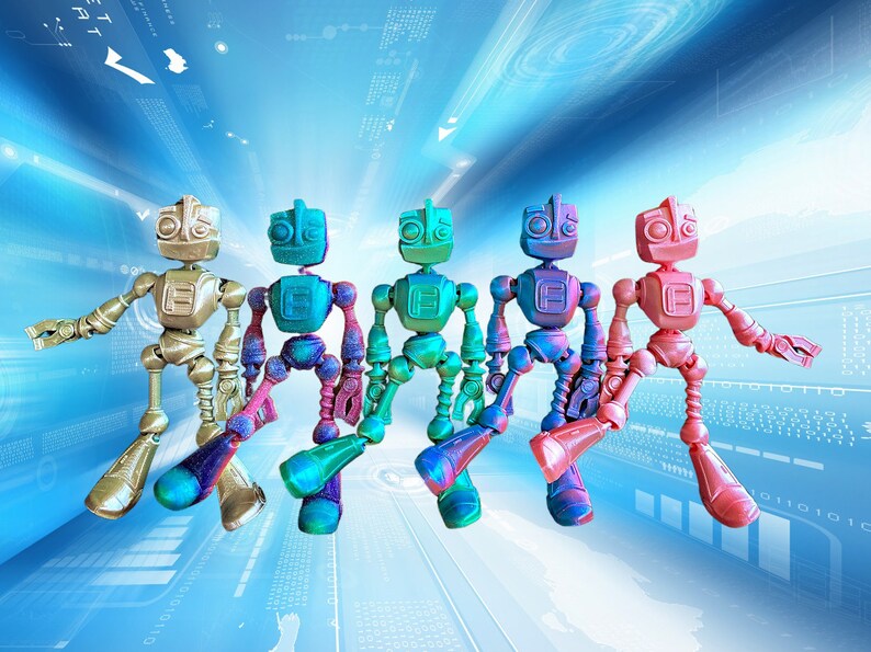 Articulating 3D Robot Fidget Toy Birthday Gift for Him Kids Etsy