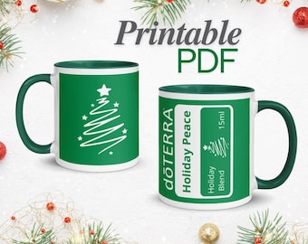 2 PDF druckbare Dateien für döTERRA Urlaubsölbecher