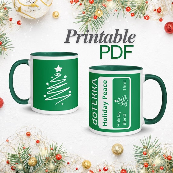 2 PDF Printable Files for Doterra Holiday Oil Mugs - Etsy