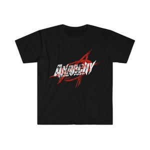 May include: Black t-shirt with a red and white graphic that says "Anarchy No Prep 2021".