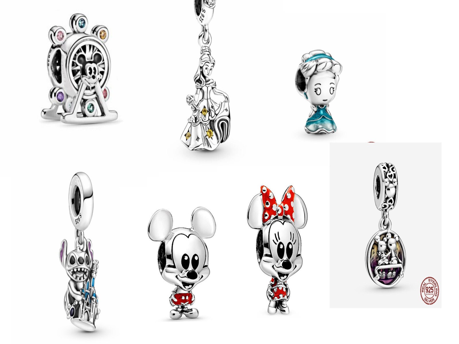 Disney Themed Charms Mickey Minnie Disneyland Pandora Inspired Etsy