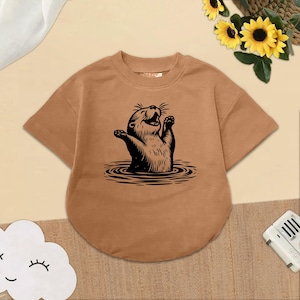 Cute Otter Romper, Otter Summer Baby Bodysuit, Adorable Otter Baby Clothes, Otter Happy Birthday, Hello Summer Outfit, Infant Clothing