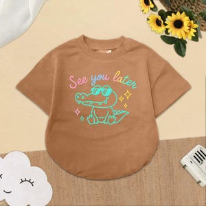 Later Gator Baby Romper, See You Later Alligator Baby Outfit, Last Day of School Romper, Retro Kids Shirts, Cute Alligator Baby Bodysuit