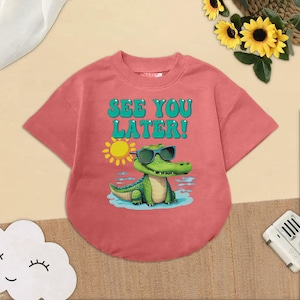 See You Later Alligator Romper, Summer Alligator Baby Clothes, Funny Alligator, Sarcastic Toddler Tee, Newborn, Baby Alligator Bodysuit