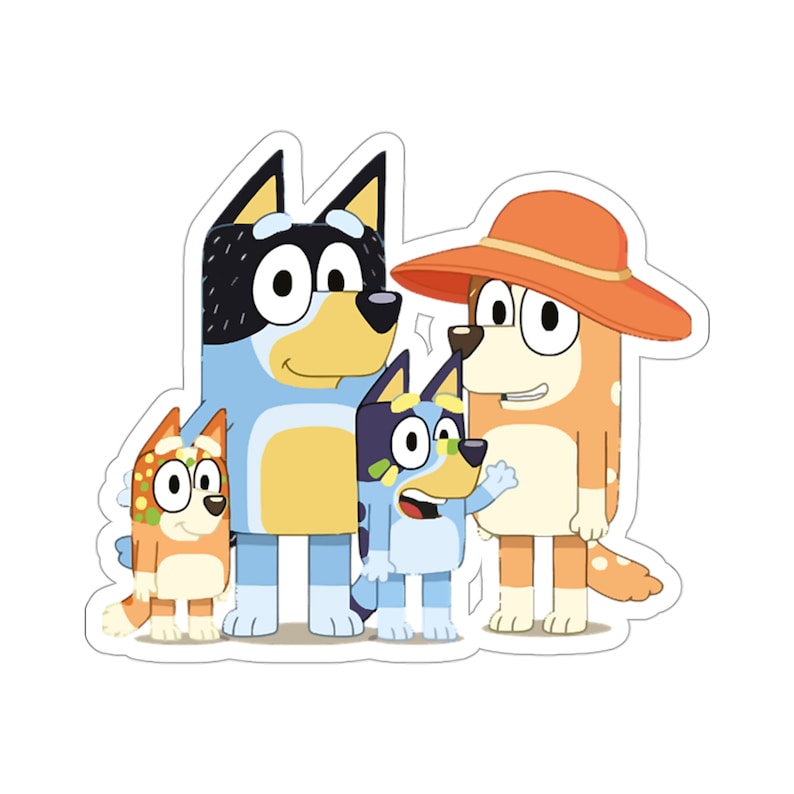 Muffin Bluey Peeker Bluey Muffin Decal Cartoon Car Decal Etsy