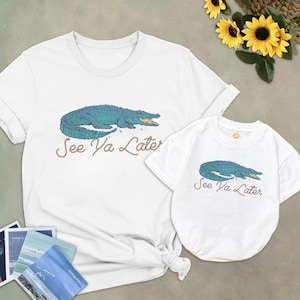 Later Gator Baby Romper, Cute Alligator Baby,Funny Meme Gift, Later Gator Sarcastic Baby Shower, Vintage 90s Style Tee, Trendy Kids Clothes