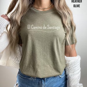 El Camino De Santiago T Shirt, The Way of St James, Buen Camino, Hiking T-Shirt, Spain Vacation T-Shirt, Walking Shirt, European Vacation image 1
