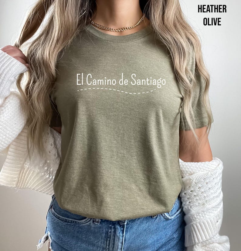 El Camino De Santiago T Shirt, The Way of St James, Buen Camino, Hiking T-Shirt, Spain Vacation T-Shirt, Walking Shirt, European Vacation image 1