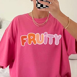 Fruity Lesbian Shirt Comfort Colors, Subtle Lesbian Shirt, Lesbian Pride top, Subtle Lesbian, LGBTQ Gift, Gay shirt Gift, Pride Parade tee