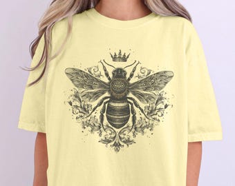 Queen Bee Shirt, Nature Lover Gift, Beekeeping tshirt, comfort colors bee tee