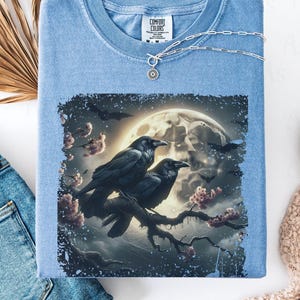 Comfort Colors Dark Academia Shirt shirt, Support Your Local Murder Shirt for Crow Lovers, Nature Lovers, Funny Crow Shirt, Goblincore Shirt