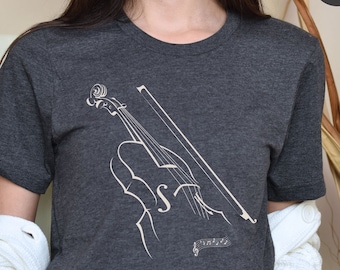 Violin Graphic T-Shirt, Musician Gift