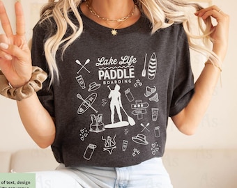 Lake Life Paddleboarding Shirt: SUP Girl Tee, Water Sports Apparel