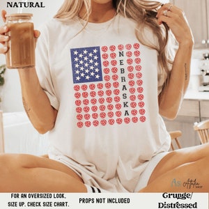 Nebraska 4th of July Shirt, US Flag Nebraska Volleyball T-shirt for Independence day, Shirt gift for NE Volleyball fan, Four of July Ne Tee