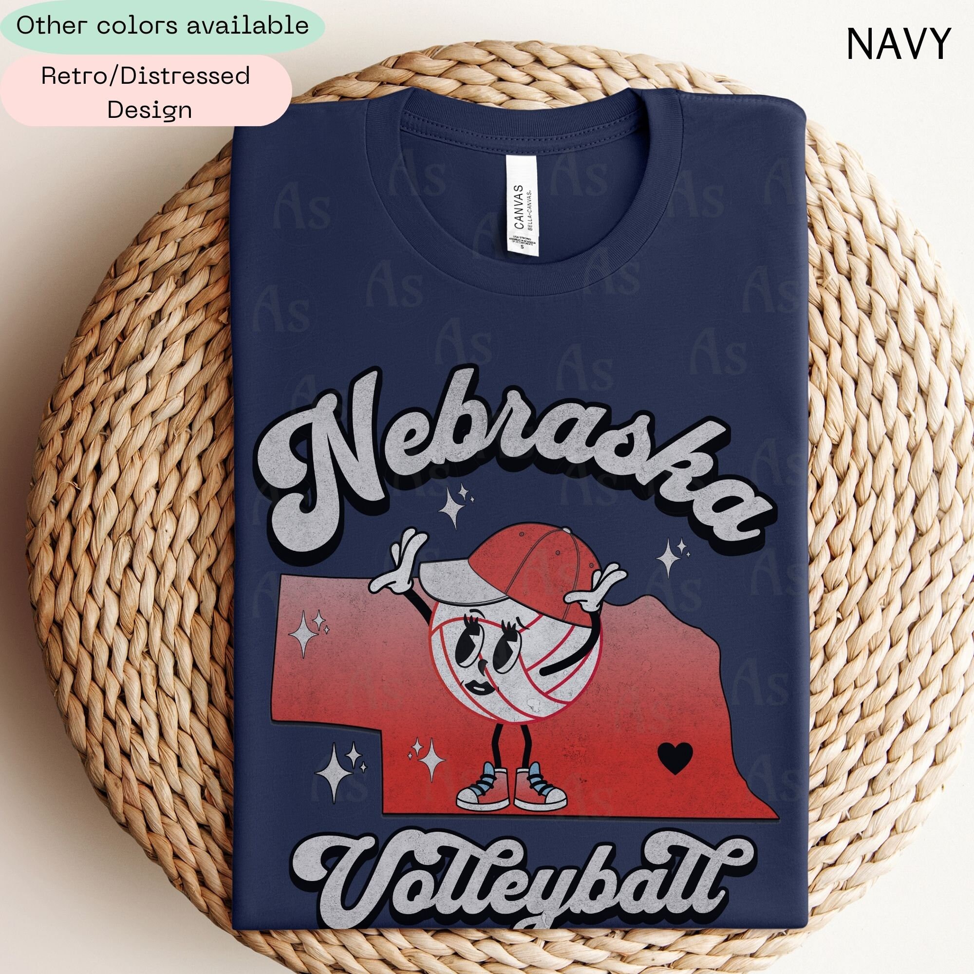 Retro Nebraska Volleyball Shirt, NE Volleyball Game Day Crewneck Gift