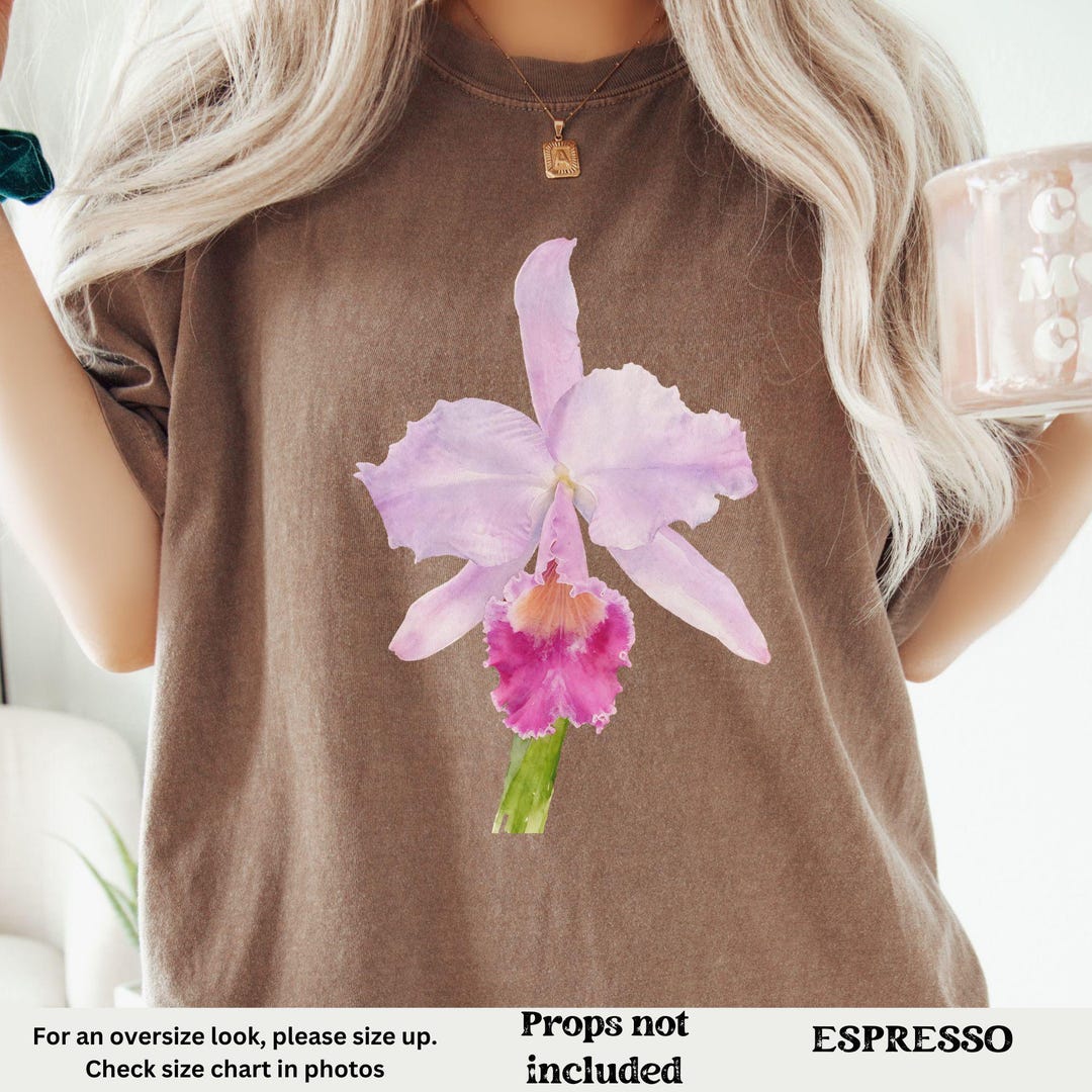 Spring Color Shirts Orchid Floral Spring Shirt, Watercolor Flower T-shirt Comfort Colors - Etsy