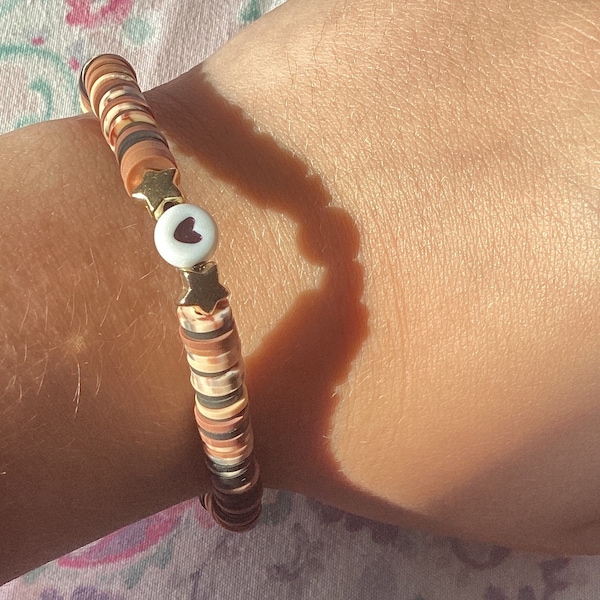 Coffee Shop clay bead bracelet