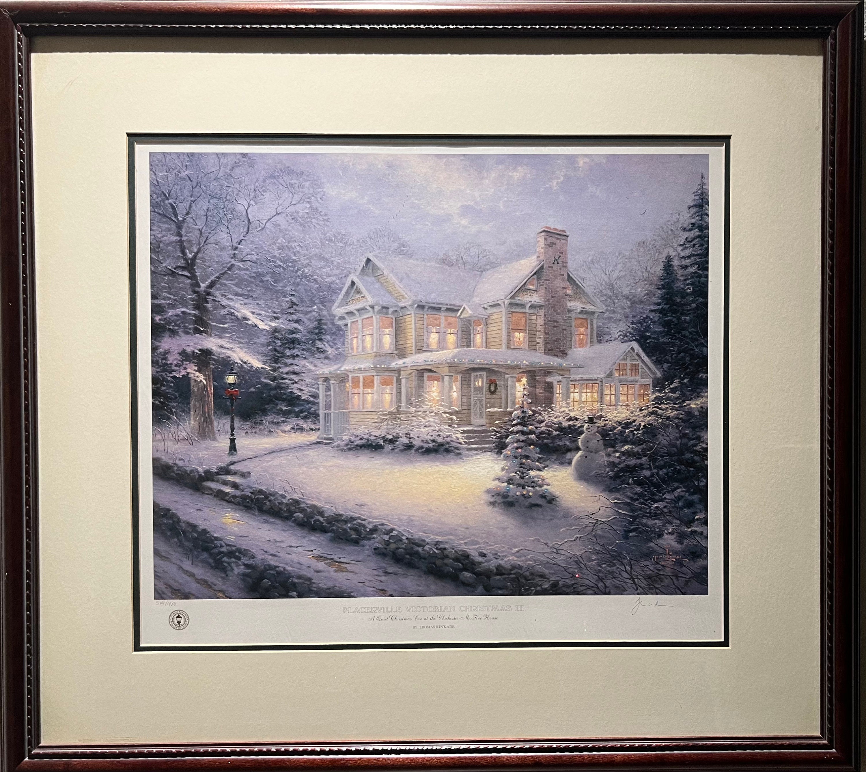 Thomas Kinkade placerville Victorian Christmas Iii Etsy