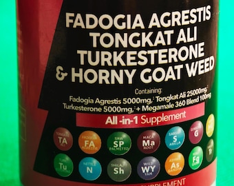 FADOGIA Agrestis, Tongkat Ali Turkesteron Tribulus Terrestris Ashwagandha Saw Palmetto WildYam Sarsaparilla Maca Nettle