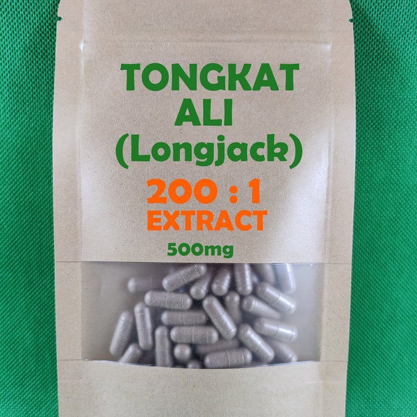 TONGKAT Ali, Longjack for Men, Eurycoma Longifolia, 200 : 1 Extract. HPMC capsules 500mg. Free Shipping on all orders 35 USD or more.