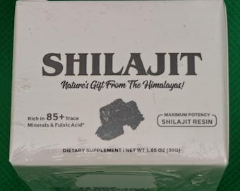 SHILAJIT Enhanced Highly Bioavailable Supplement, 1.5-3 months supply, 1.05oz Nature's gift from Himalayas