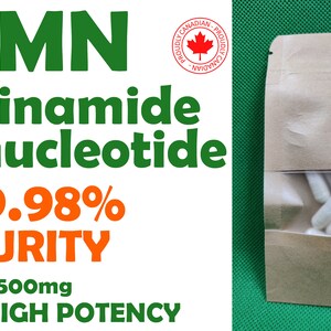NMN 60 Stück Reinheit 99,98% (Nicotinamid MonoNukleotid) Vegan / Vegetarische Kapseln 500 mg Bild 3