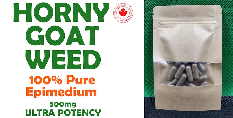 HORNY Goat Weed, Epimedium Grandiflorum, 100mg Icariin per Serving. Suitable for Woman and Man image 3
