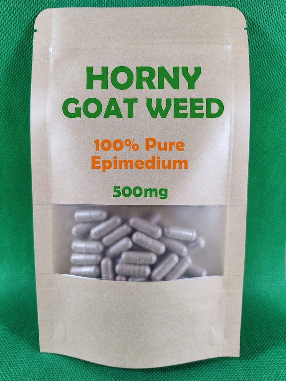 HORNY Goat Weed, Epimedium Grandiflorum, 100mg Icariin per Serving. Suitable for Woman and Man