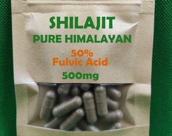 SHILAJIT Pure Himalayan Organic Powder Vegan. 100% Natural 85+ Trace Minerals & Fulvic Acid
