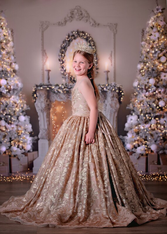 Childrens gold sequin dress sales