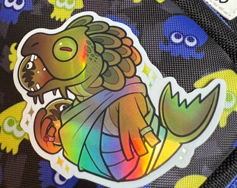 Goldie Salmonoid Holographic Sticker