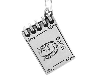 Musician Gifts, Composer Gifts, Music Keychains, Johann Sebastian Bach Fugue in G Minor, Music Composers, Keychain Gifts for Musicians