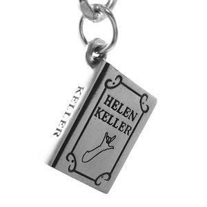 Helen Keller Quote Book Keychain, Novelist Keychain, Writer Gifts, Poetry Gifts, Teachers Gifts, Professor Gifts, Gifts for Her