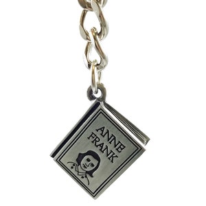 Anne Frank Quote Novelty Book Keychain, Anne Frank Diary, Author Gifts, Teacher Keychain, Teachers Gifts, Diary of Anne Frank
