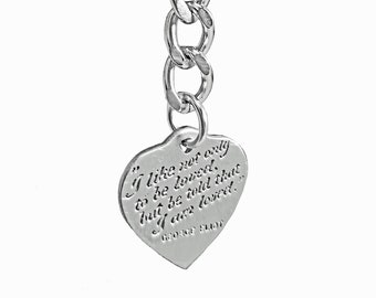 George Eliot Quote Heart Keychain, Novelist Keychain, Writer Gifts, Poetry Gifts, Teacher Keychain, Teachers Gifts, Professor Gifts