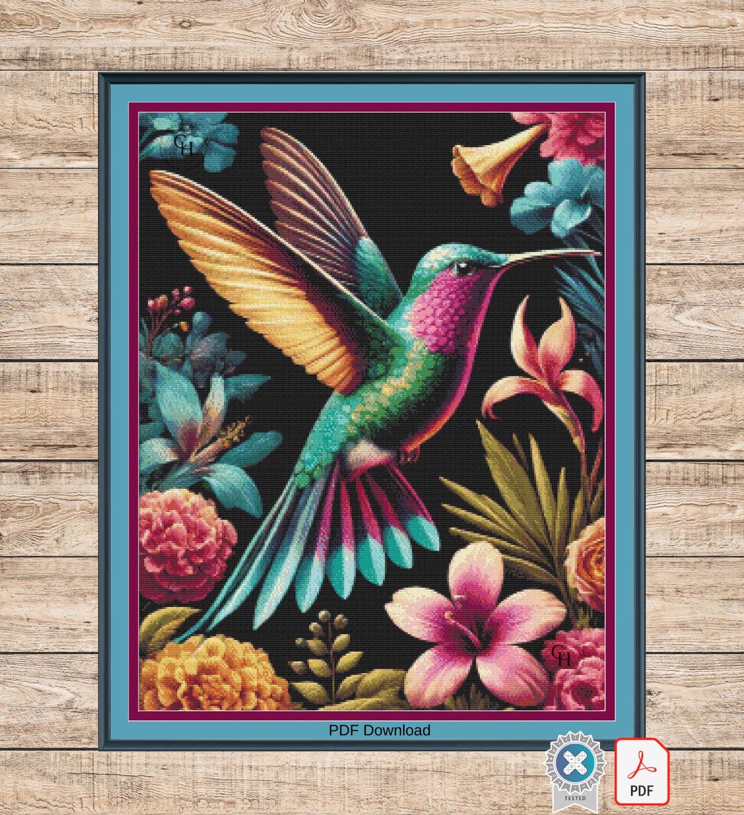Hummingbird. Large Cross Stitch. Pattern Keeper/markup Compatible. DMC ...