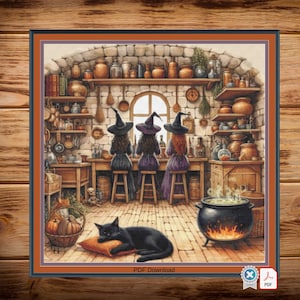 Hexenküche. Großer Kreuzstich. Pattern keeper/Markup kompatibel. DMC-Garne . PDF-Download.
