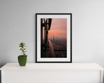 Paris City Photography print, Modern City Art Print, Eiffel Tower, Paris skyline, Travel Photography