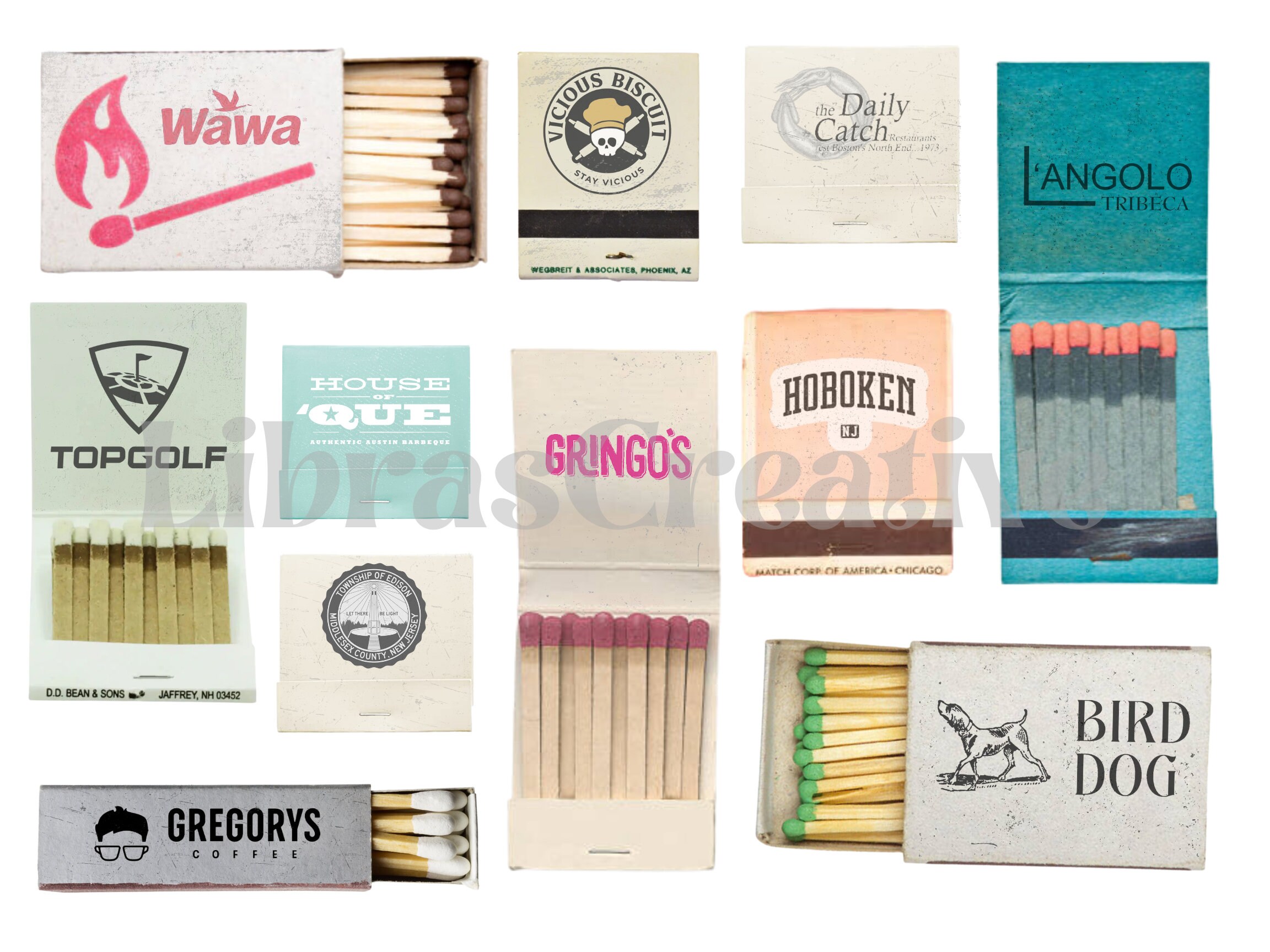 Custom Matchbook Poster Digital Download horizontal Etsy