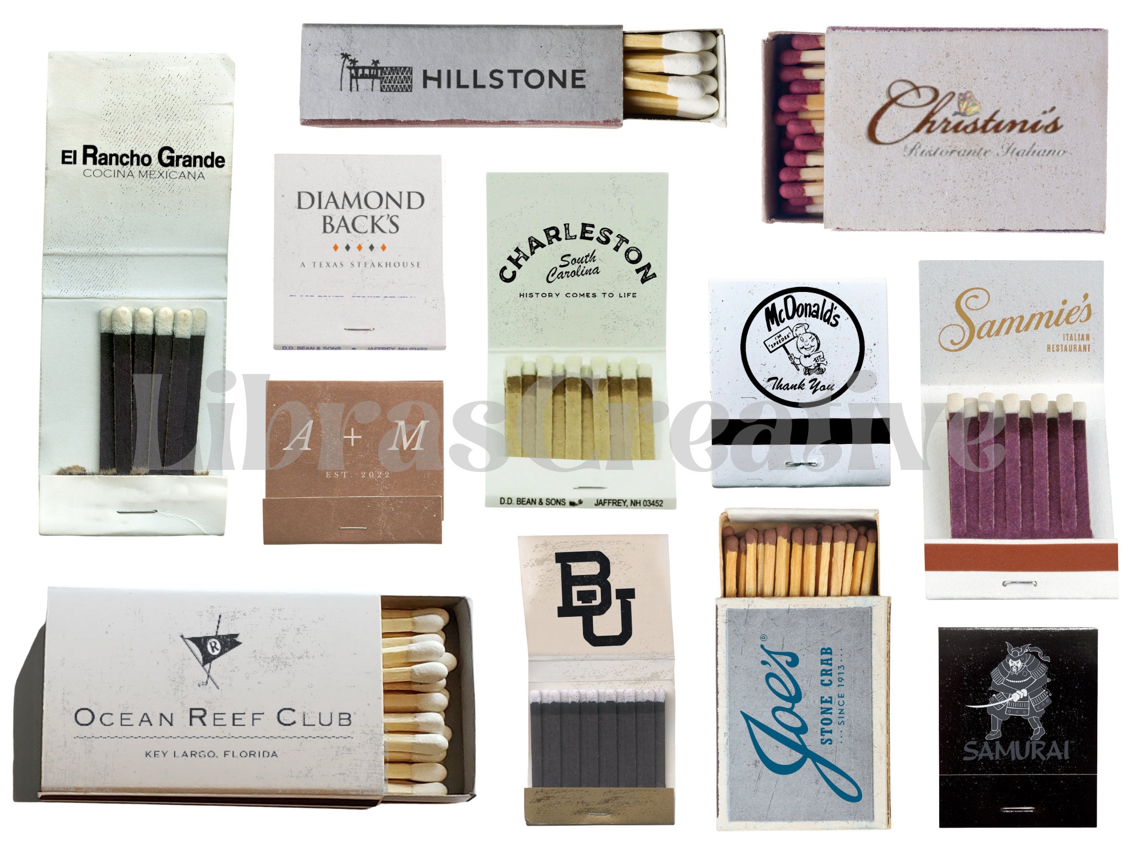 Custom Matchbook Poster Digital Download horizontal Etsy