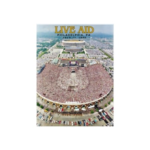 Live Aid Fine Art Poster, Music Wall Art, Vintage Concert Decor, Gift for Music Lovers, Home Decor, Retro Music Memorabilia