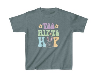 Funky Cute Easter Too Hip to Hop T shirt Kids Heavy Cotton Tee Size S - XL