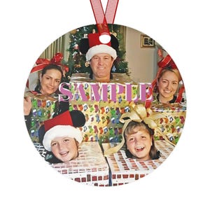 Personalized Photo Christmas Ornament: Metal Holiday Decor