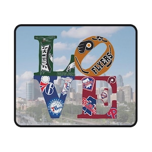 Philadelphia Sports Teams antislip gamingmuismat, perfect voor gamers, cadeau voor sportfans, bureauaccessoire, thuiskantoorinrichting, uniek