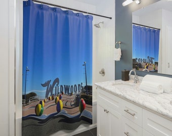 Wildwood NJ New Jersey Shore Shower Curtain