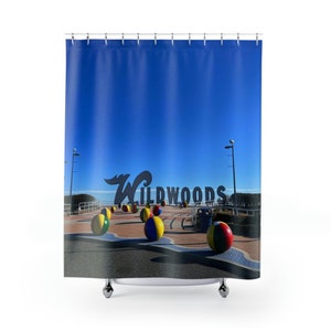 Wildwood NJ New Jersey Shore Shower Curtain zdjęcie 2