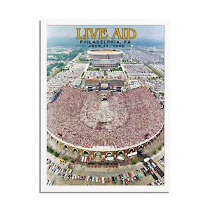 Live Aid Framed Poster | Vintage Concert Wall Art | Music Lover&#39;s Gift | 80s Retro Decor | Unique Home Decoration