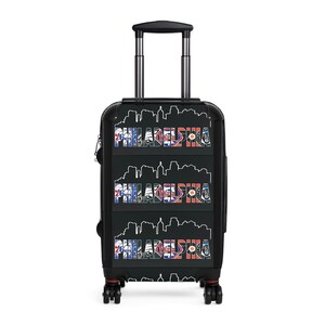 Philadelphia Philly Sports Teams Cityscape Design-koffer - stijlvolle bagage voor reizigers, handbagage, reisliefhebber, stedelijk