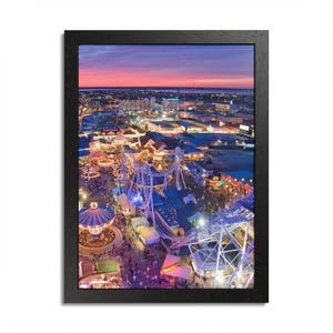 Wildwood NJ Boardwalk Framed Poster, Multi-Color