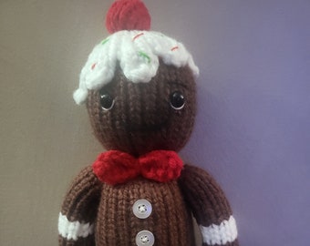 Gingerbread man Loom knit pattern